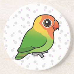 Birdorable Lilian's Lovebird Sandstone Drink Coaster