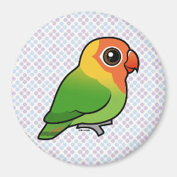 Birdorable Lilian's Lovebird Round Magnet