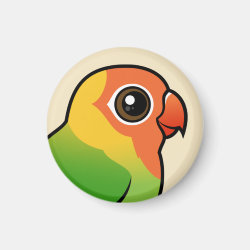 Birdorable Lilian's Lovebird Round Magnet