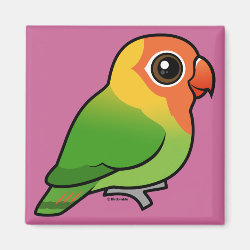 Birdorable Lilian's Lovebird Square Magnet