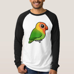 Birdorable Lilian's Lovebird Men's Canvas Long Sleeve Raglan T-Shirt