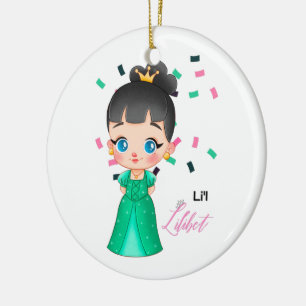 Lilibet Named Emerald Princess Gifts for Girls Ceramic Ornament