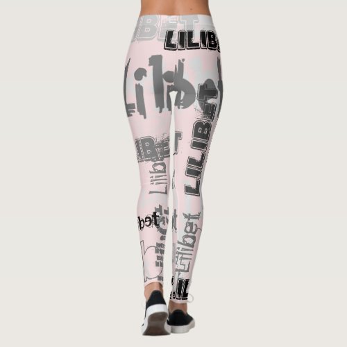 Lilibet Named Gifts _ Dusty Pink Urban Chic Leggings