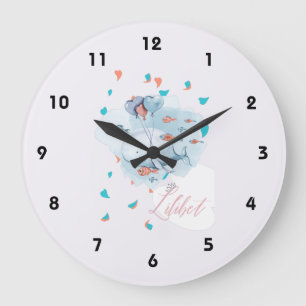 Lilibet Named Magical WHALE Gifts for Girls Large Clock