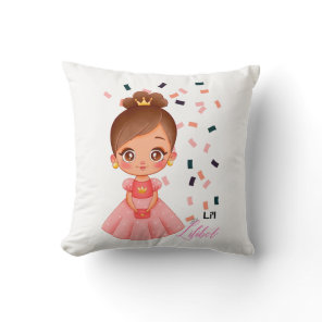 Lilibet Named Peach Princess Gifts for Girls Throw Pillow