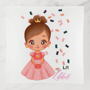 Lilibet Named Peach Princess Gifts for Girls Trinket Tray