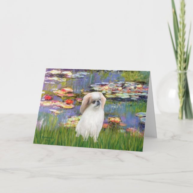 Lilies 2 - Japanese Chin (L2) Card (Front)