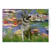 Lilies 2 -Norwegian Elkhound (Front Horizontal)
