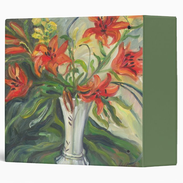 Lilies 3 Ring Binder (Back/Spine)