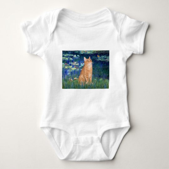 Lilies 5 - Orange Tabby SH cat 46 Baby Bodysuit