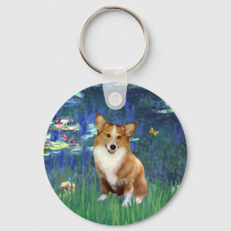 Lilies #5 - Pembroke Welsh Corgi 1 Keychain