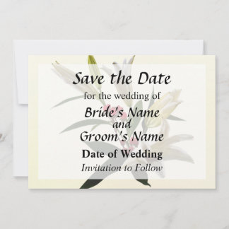 Lilies and Berries Save the Date