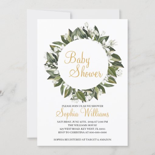 Lilies Baby Shower Invitation Zazzle