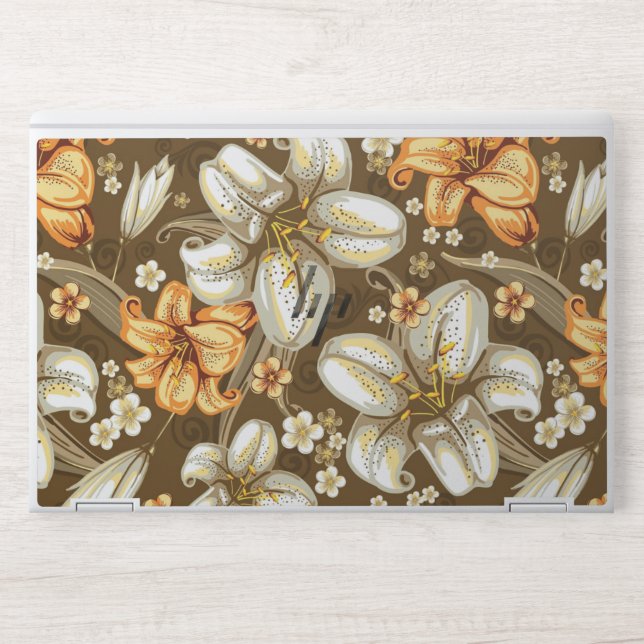 Lilies Background HP EliteBook X360 1030 G2 HP Laptop Skin (Front)