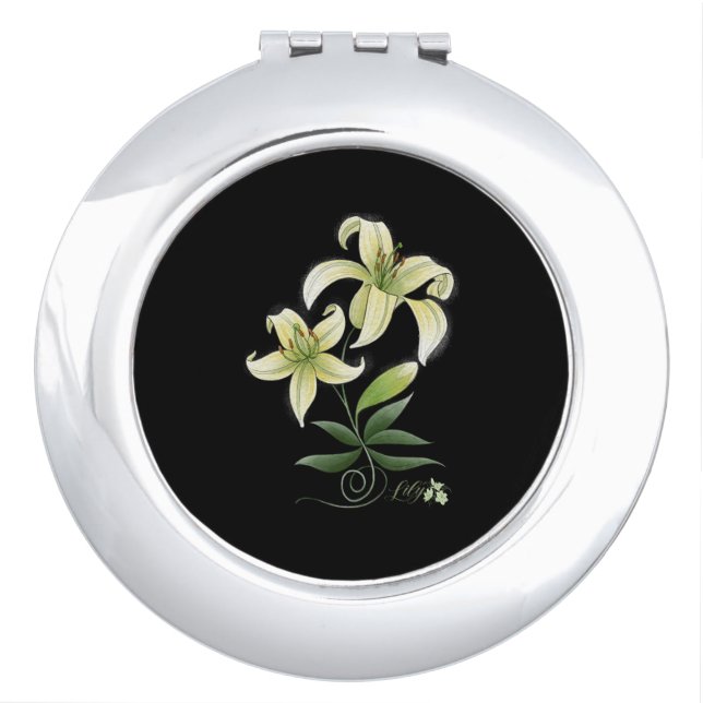 Lilies Compact Mirror (Front)