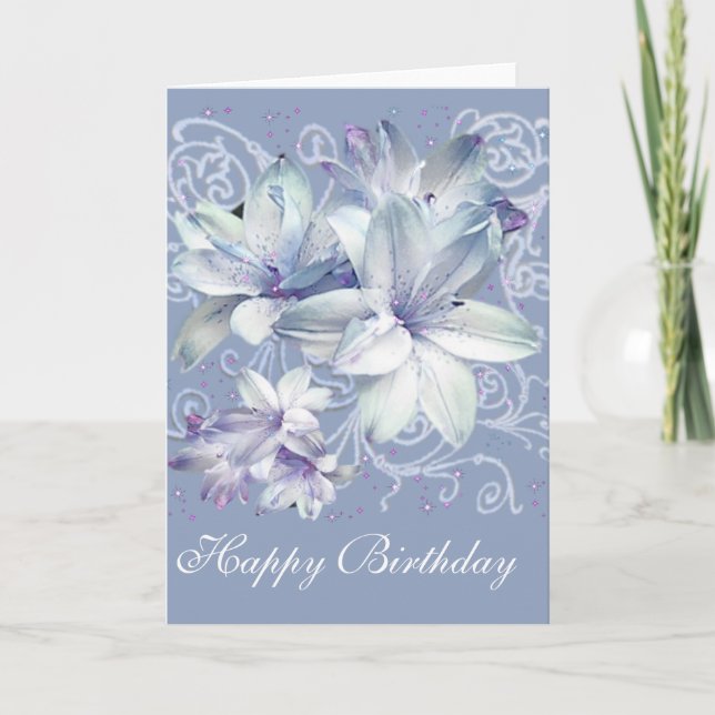 Lilies (customizable) card (Front)