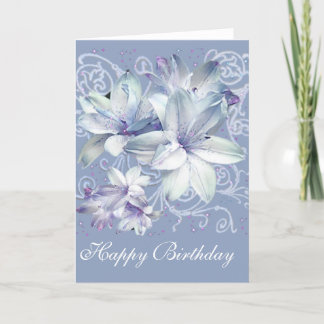 Lilies (customizable) card