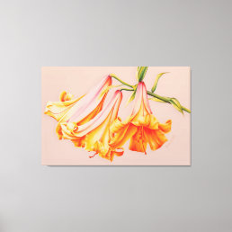 Lilies fine art botanical canvas print large