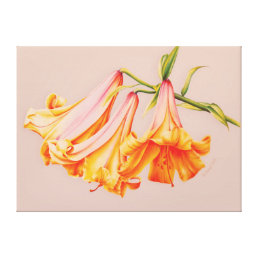 &quot;Lilies&quot; fine art botanical canvas print medium