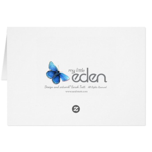 Lilies fine art Watercolor pencil everyday card (Back Horizontal)