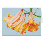 Lilies fine art Watercolor pencil everyday card (Front Horizontal)