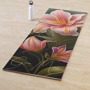 Lilies Floral Yoga Mat