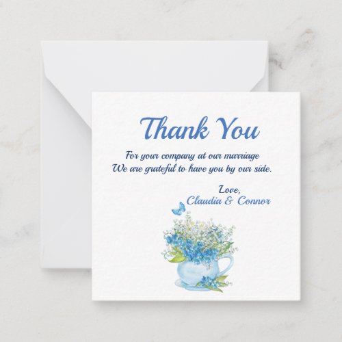 Lilies Flower Of The Valley Thank You Card