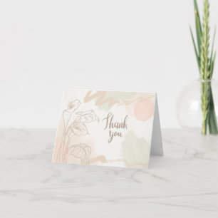 Lilies Folded Photo Thank You Card