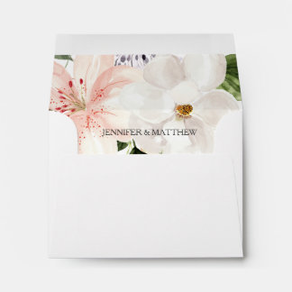 Lilies, Magnolias, Roses Future Mr. and Mrs. RSVP Envelope