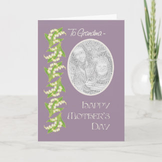 Lilies Mothers Day Photo Card, Mauve: for Grandma Card