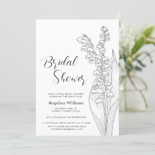 lilies of the valley Bridal Shower Invitation