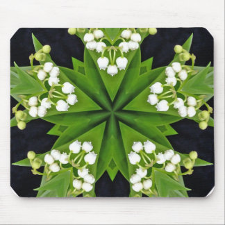 Lilies of the valley mandala mouse pad