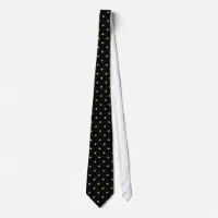 Lily of the Valley Tie Black Silk