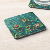 Lilies on the Water Cork Coasters