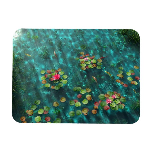 Lilies on the Water Flexible Magnet (Horizontal)