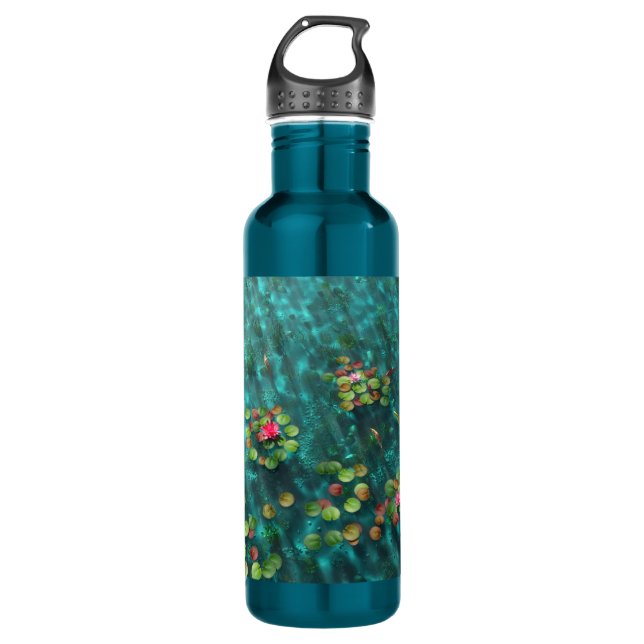 Lilies on the Water Water Bottle (Front)