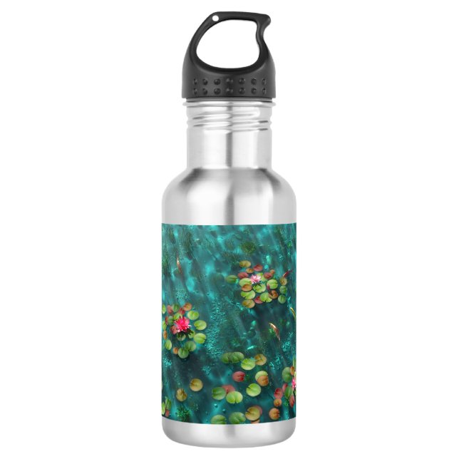 Lilies on the Water Water Bottle (Front)