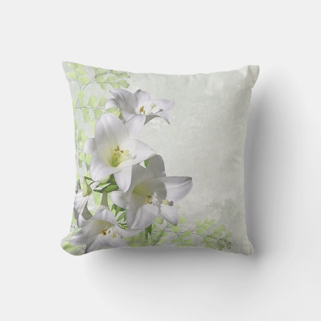 Lilies Outdoor Pillow (Front)