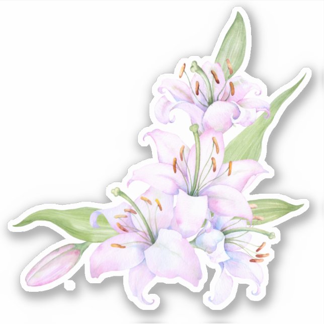 lilies sticker (Front)