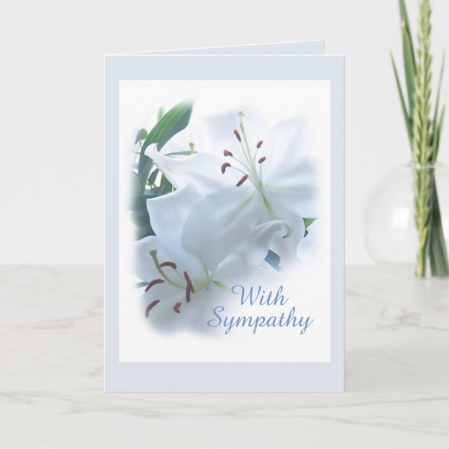 Lilies Sympathy card (Front)