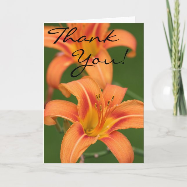 Lilies - Thank You! You Card (Front)