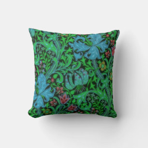 Lilies Vintage Floral Pattern Throw Pillow