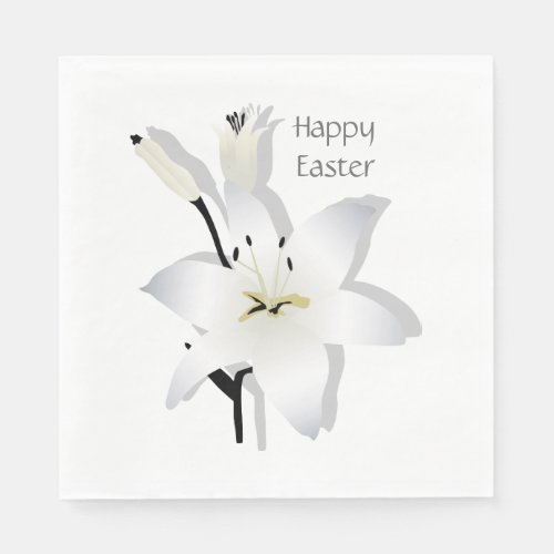 Lilies White Easter Lily Party Napkin
