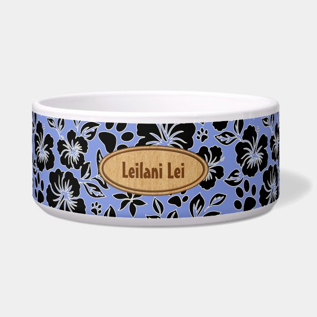 Lilikoi Paw Hawaiian Hibiscus Monogram Peri Bowl (Front)