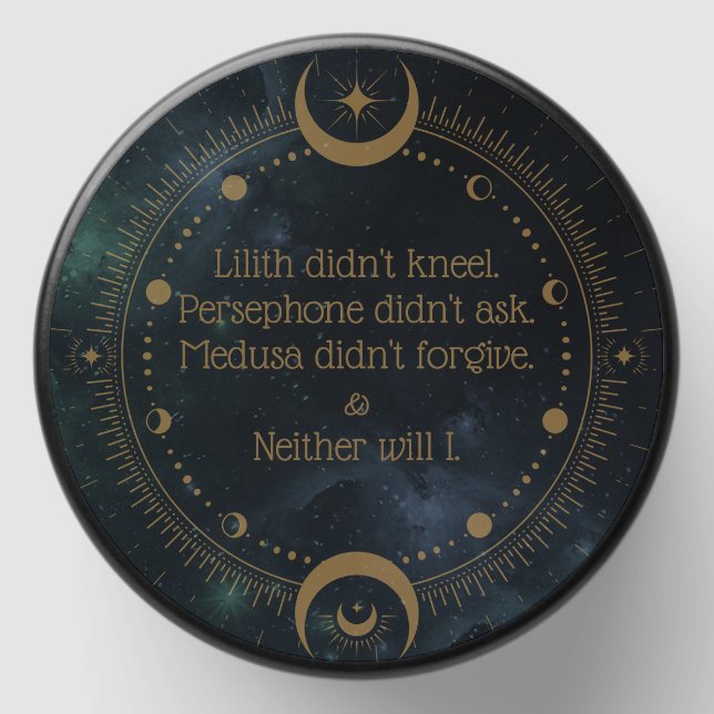 Lilith Didn't Kneel Divine Rebellion Inspirational Mini Candle Favors (Front)