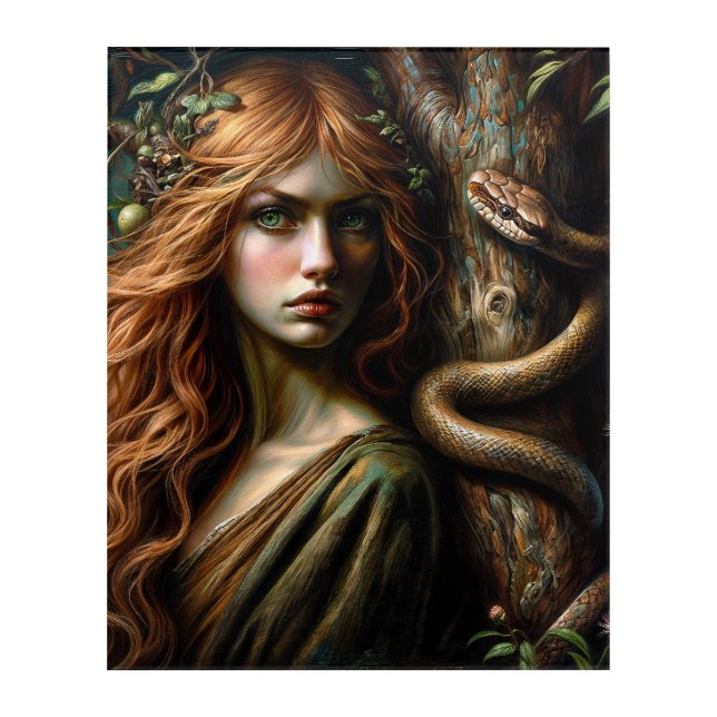 Lilith Listening To Snake  Acrylic Print (Front)