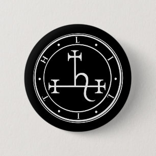 Lilith sigil. Dark moon Goddess seal Button