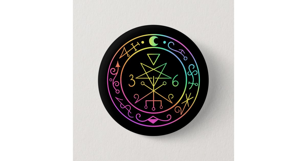 Lilith sigil. Dark moon Goddess seal Button | Zazzle
