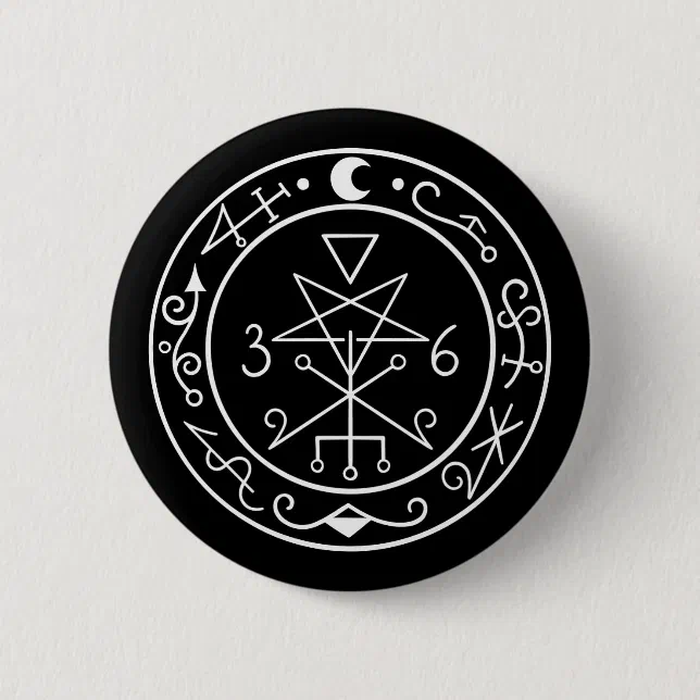 Lilith sigil. Dark moon Goddess seal Button | Zazzle