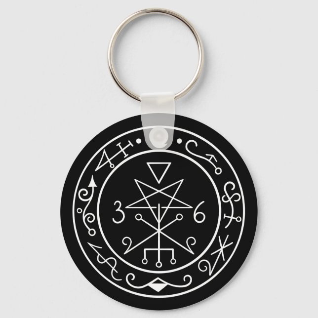 Lilith sigil. Dark moon Goddess seal Keychain (Front)